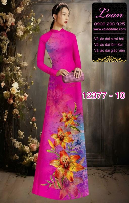 Vải áo dài hoa in 3D
