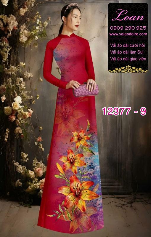 Vải áo dài hoa in 3D