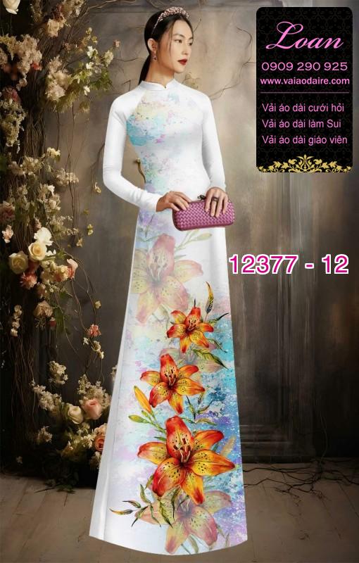 Vải áo dài hoa in 3D