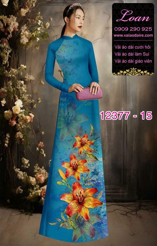 Vải áo dài hoa in 3D