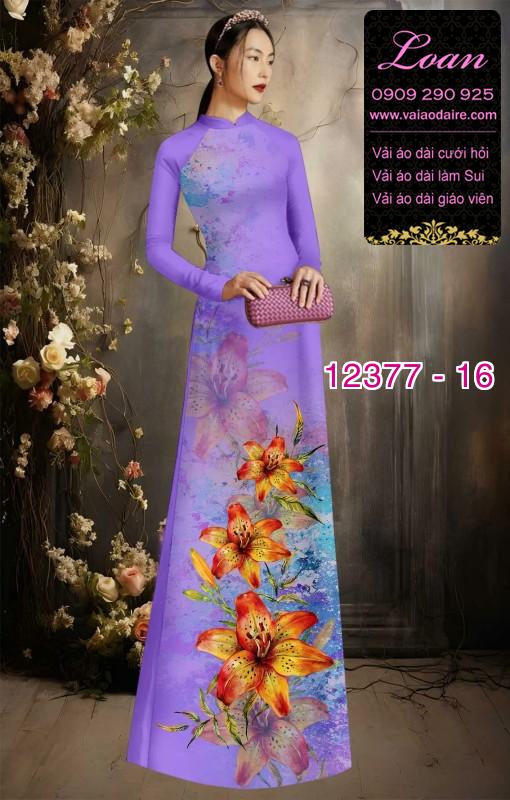 Vải áo dài hoa in 3D