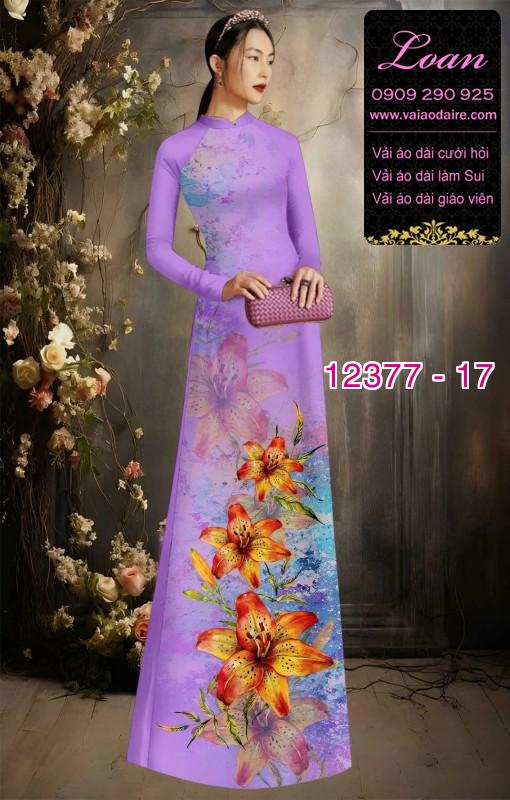 Vải áo dài hoa in 3D