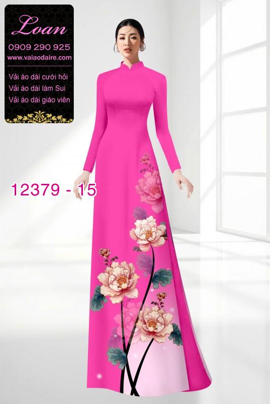 Vải áo dài hoa in 3D