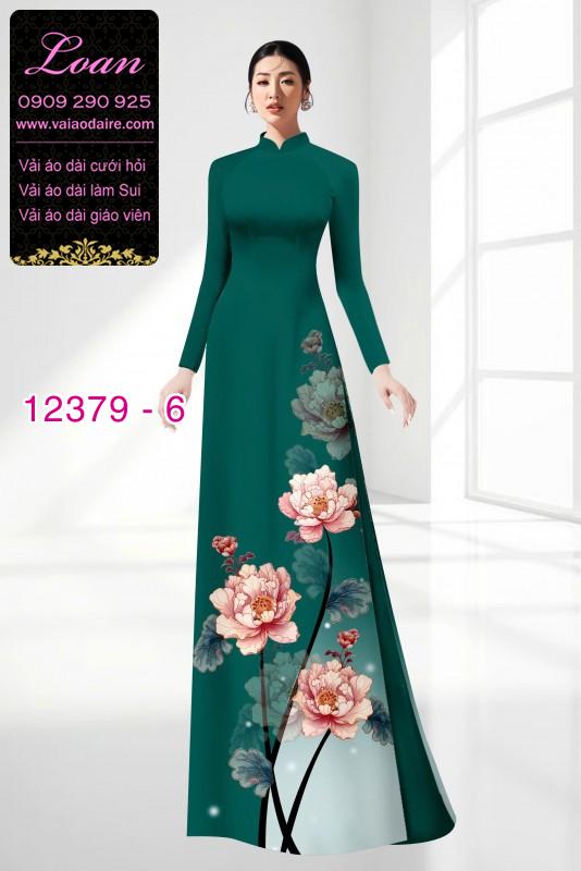 Vải áo dài hoa in 3D