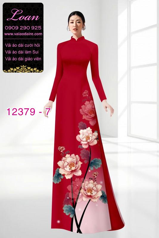 Vải áo dài hoa in 3D