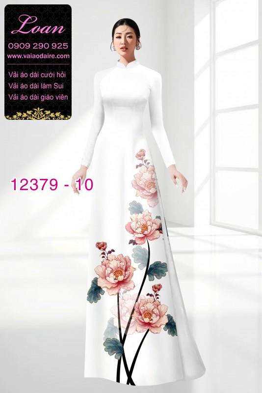 Vải áo dài hoa in 3D
