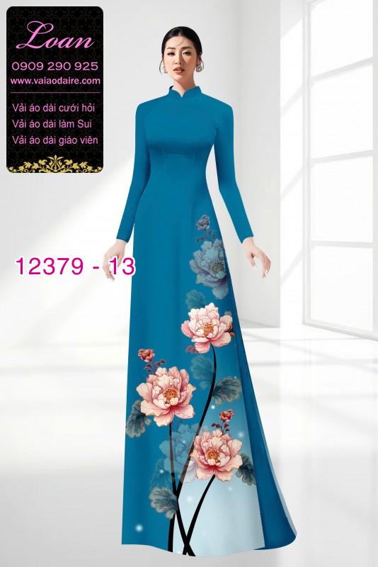 Vải áo dài hoa in 3D