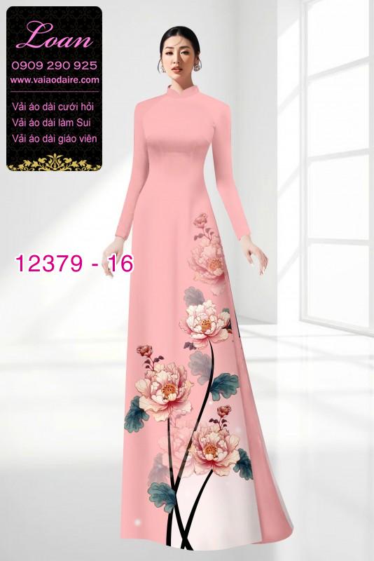 Vải áo dài hoa in 3D