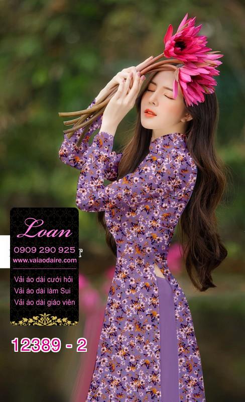 Vải áo dài hoa nhí Vải áo dài hoa nhí