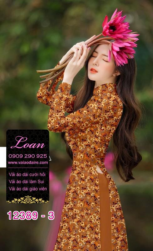 Vải áo dài hoa nhí Vải áo dài hoa nhí