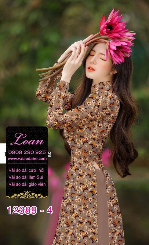 Vải áo dài hoa nhí Vải áo dài hoa nhí