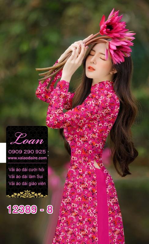 Vải áo dài hoa nhí Vải áo dài hoa nhí