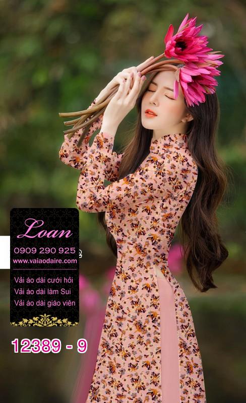 Vải áo dài hoa nhí Vải áo dài hoa nhí