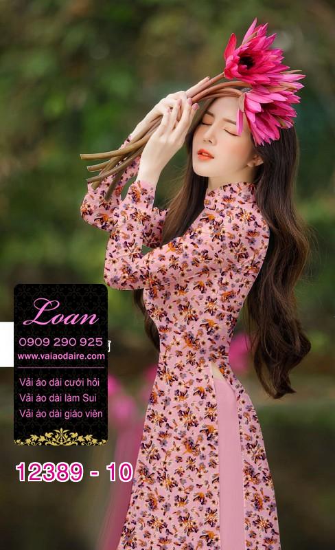 Vải áo dài hoa nhí Vải áo dài hoa nhí