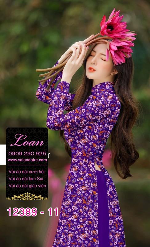 Vải áo dài hoa nhí Vải áo dài hoa nhí