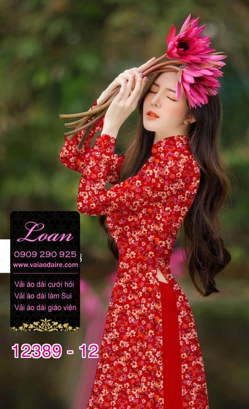 Vải áo dài hoa nhí Vải áo dài hoa nhí