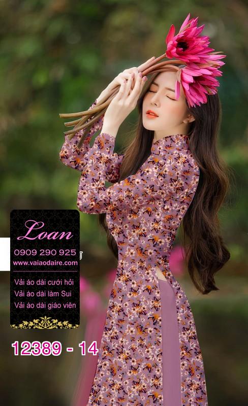 Vải áo dài hoa nhí Vải áo dài hoa nhí