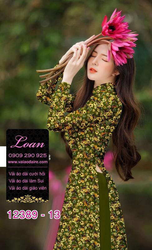 Vải áo dài hoa nhí Vải áo dài hoa nhí