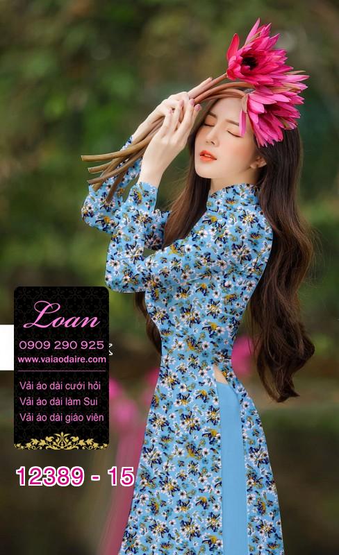Vải áo dài hoa nhí Vải áo dài hoa nhí