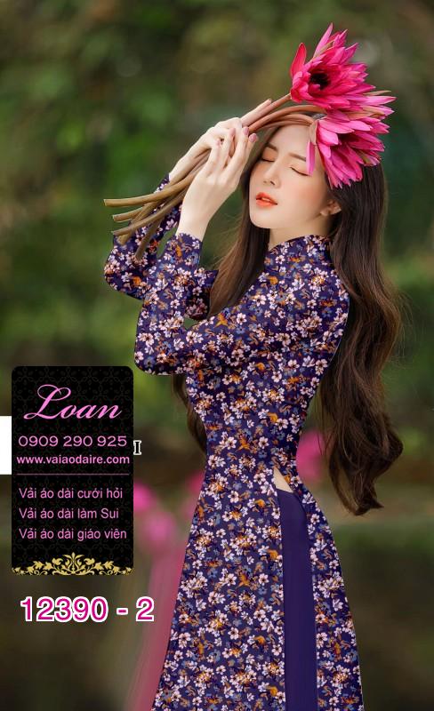 Vải áo dài hoa nhí