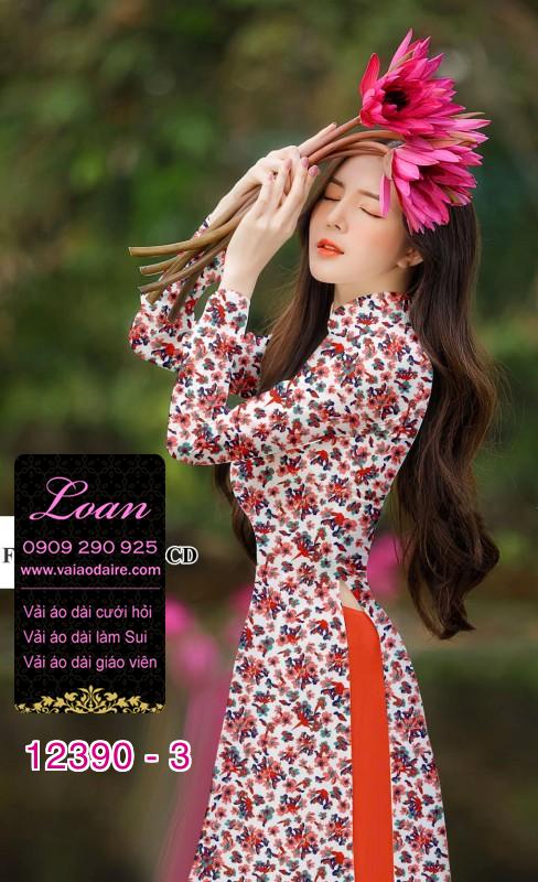 Vải áo dài hoa nhí