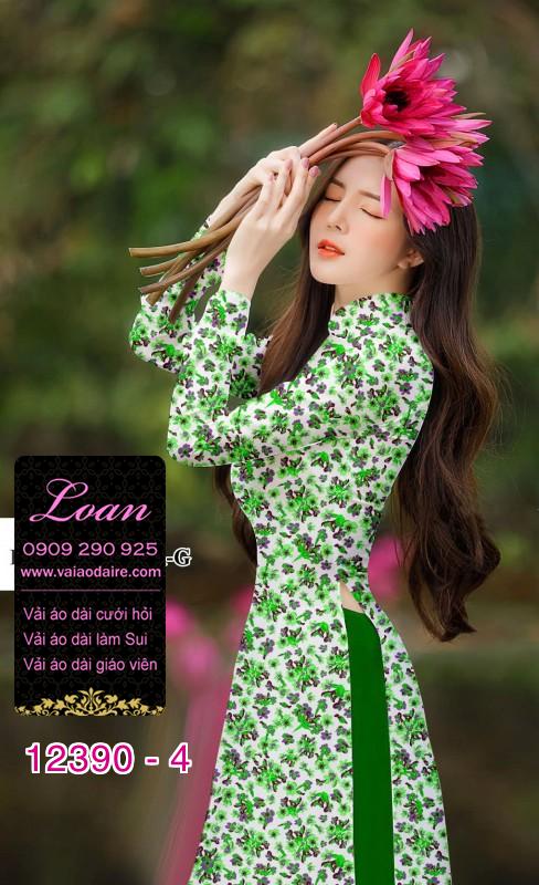 Vải áo dài hoa nhí