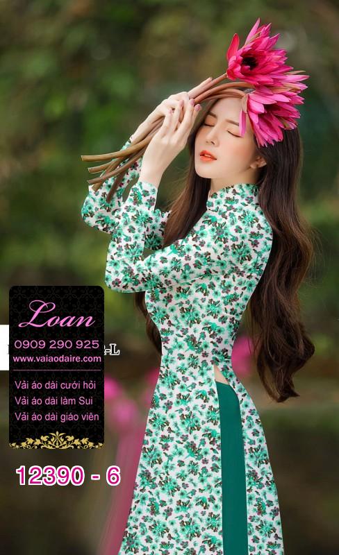 Vải áo dài hoa nhí