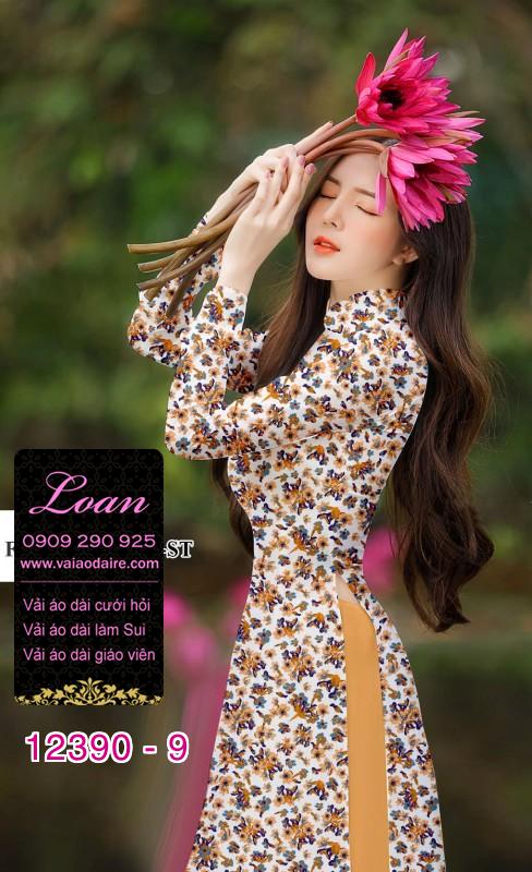 Vải áo dài hoa nhí