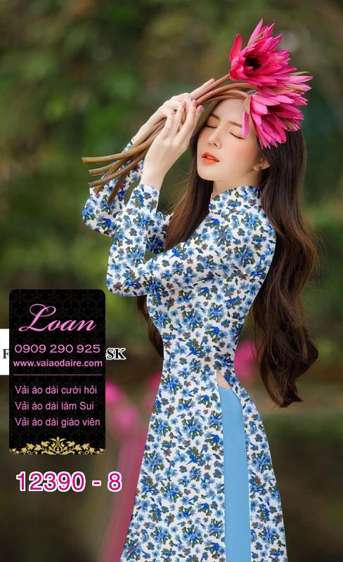 Vải áo dài hoa nhí