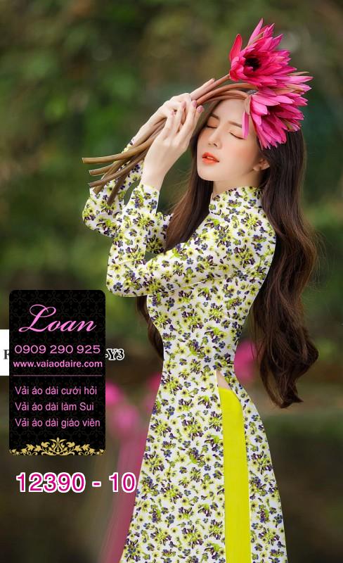Vải áo dài hoa nhí