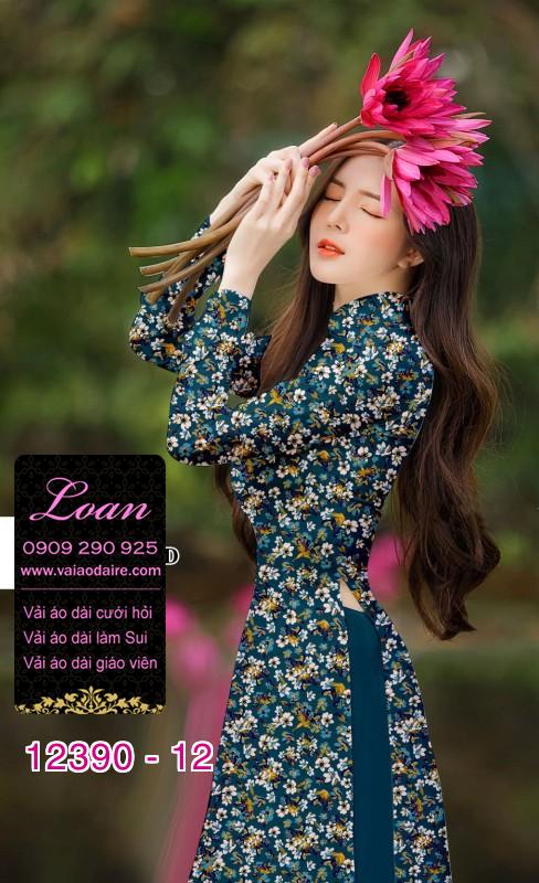 Vải áo dài hoa nhí