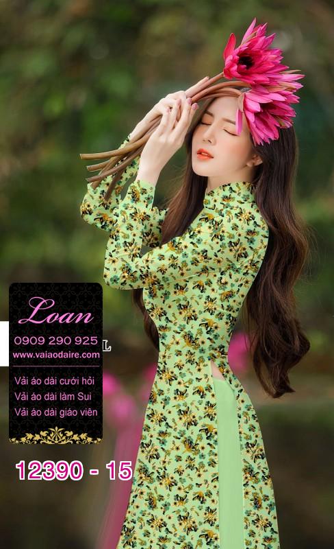 Vải áo dài hoa nhí