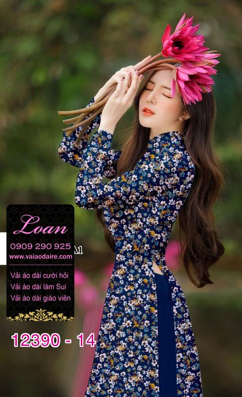 Vải áo dài hoa nhí