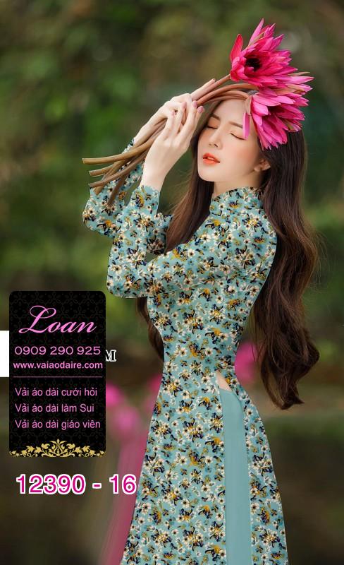 Vải áo dài hoa nhí