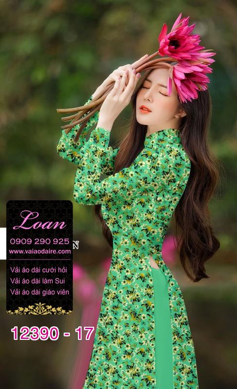Vải áo dài hoa nhí