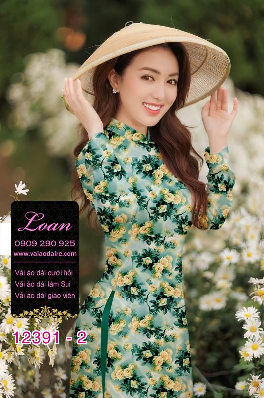 Vải áo dài hoa nhí Vải áo dài hoa nhí