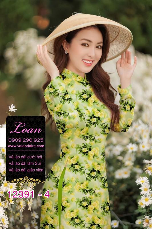 Vải áo dài hoa nhí Vải áo dài hoa nhí