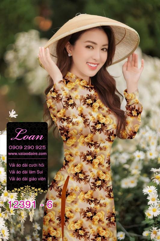 Vải áo dài hoa nhí Vải áo dài hoa nhí