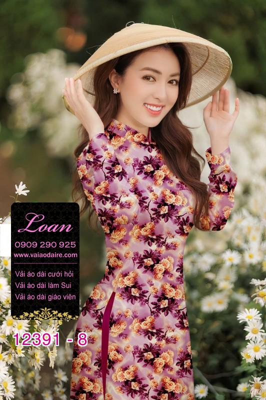 Vải áo dài hoa nhí Vải áo dài hoa nhí
