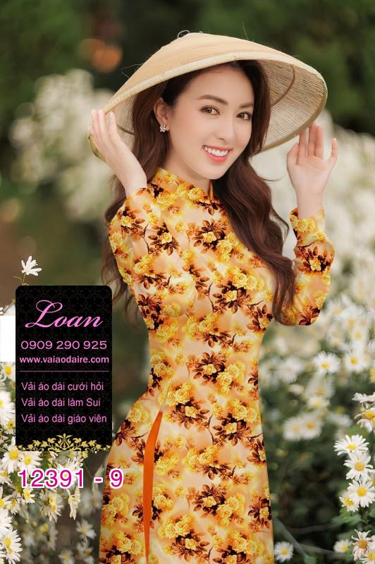 Vải áo dài hoa nhí Vải áo dài hoa nhí