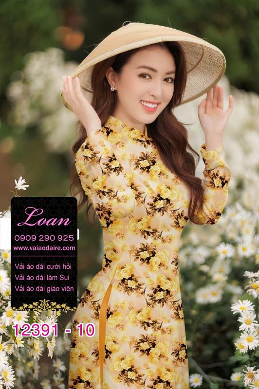 Vải áo dài hoa nhí Vải áo dài hoa nhí