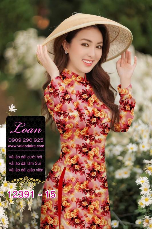 Vải áo dài hoa nhí Vải áo dài hoa nhí