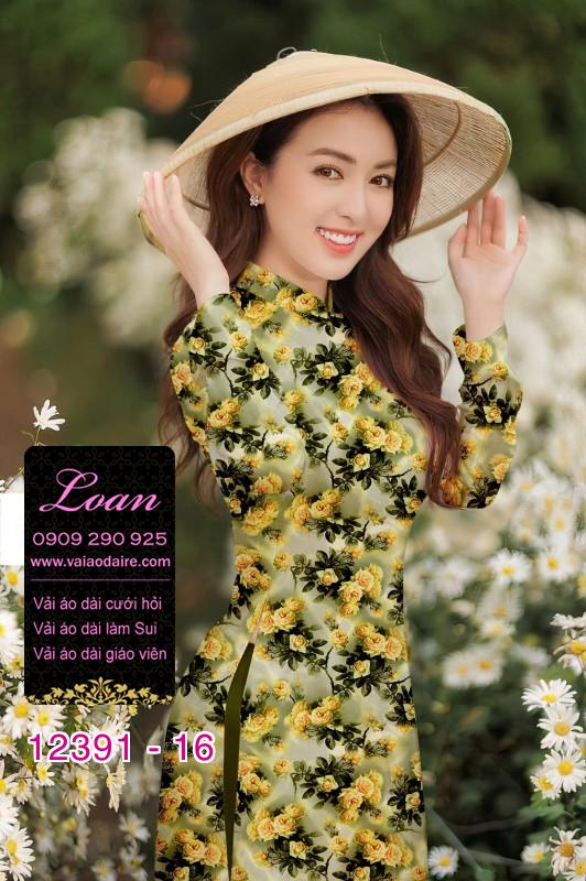 Vải áo dài hoa nhí Vải áo dài hoa nhí
