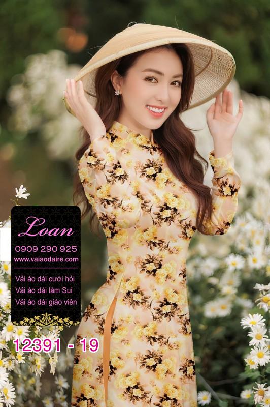 Vải áo dài hoa nhí Vải áo dài hoa nhí