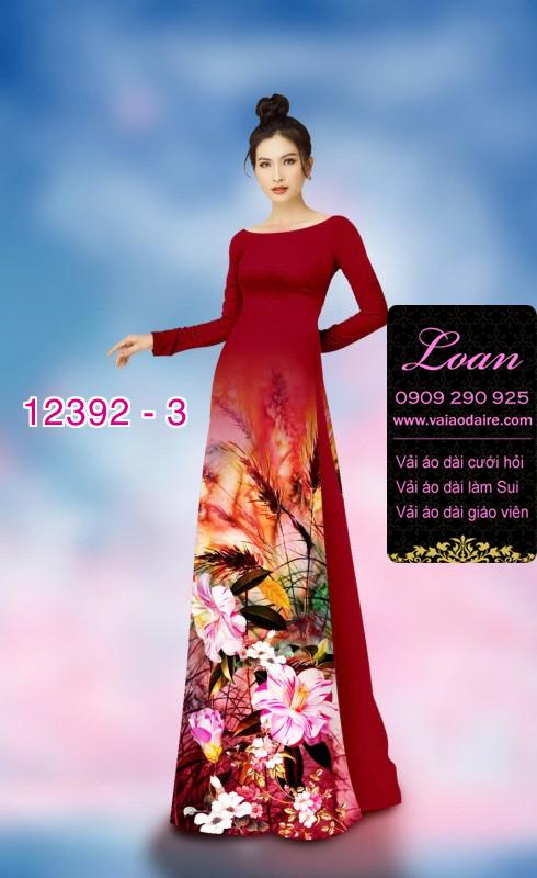 Vải áo dài hoa nhí