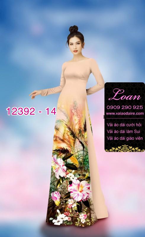 Vải áo dài hoa nhí