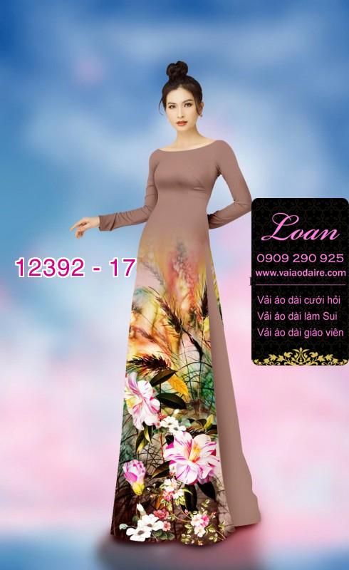 Vải áo dài hoa nhí
