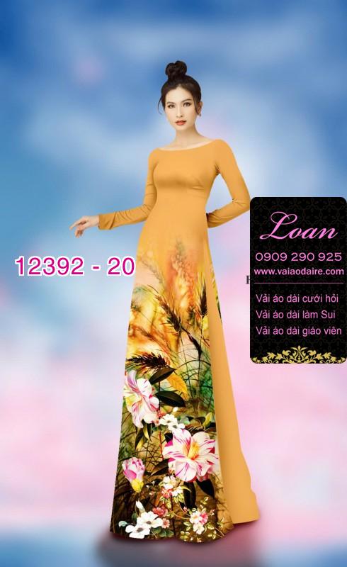 Vải áo dài hoa nhí