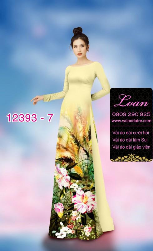Vải áo dài hoa nhí Vải áo dài hoa nhí