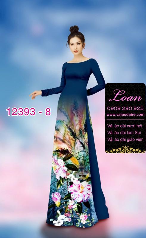 Vải áo dài hoa nhí Vải áo dài hoa nhí
